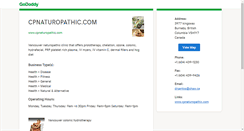 Desktop Screenshot of cpnaturopathic.com